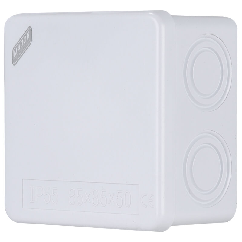 IP55 Junction Boxes with Knock Outs (85mm x 85mm x 50mm) | MajorTech